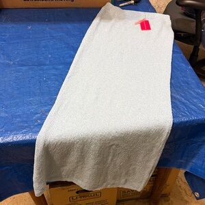 Ice Blue Knit Maxi Skirt